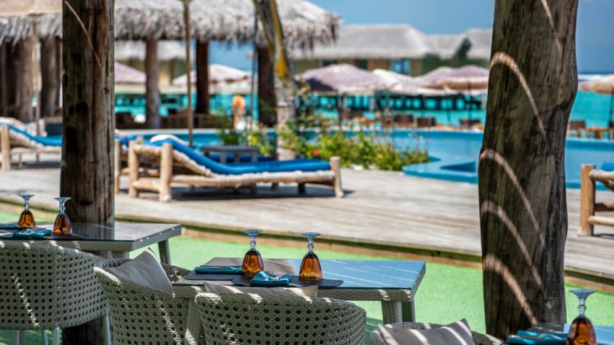 You & Me Maldives Resort - Uthurumaafaru, Raa Atoll, Maldives - Green Carpet Midday Restaurant Tables