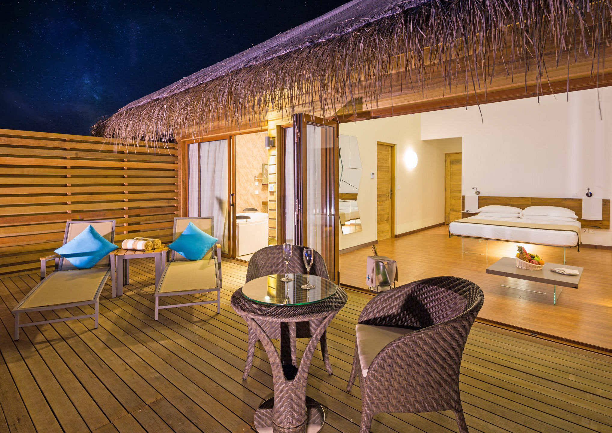 Cocoon Maldives Resort - Ookolhufinolhu, Lhaviyani Atoll, Maldives - Villa Night View