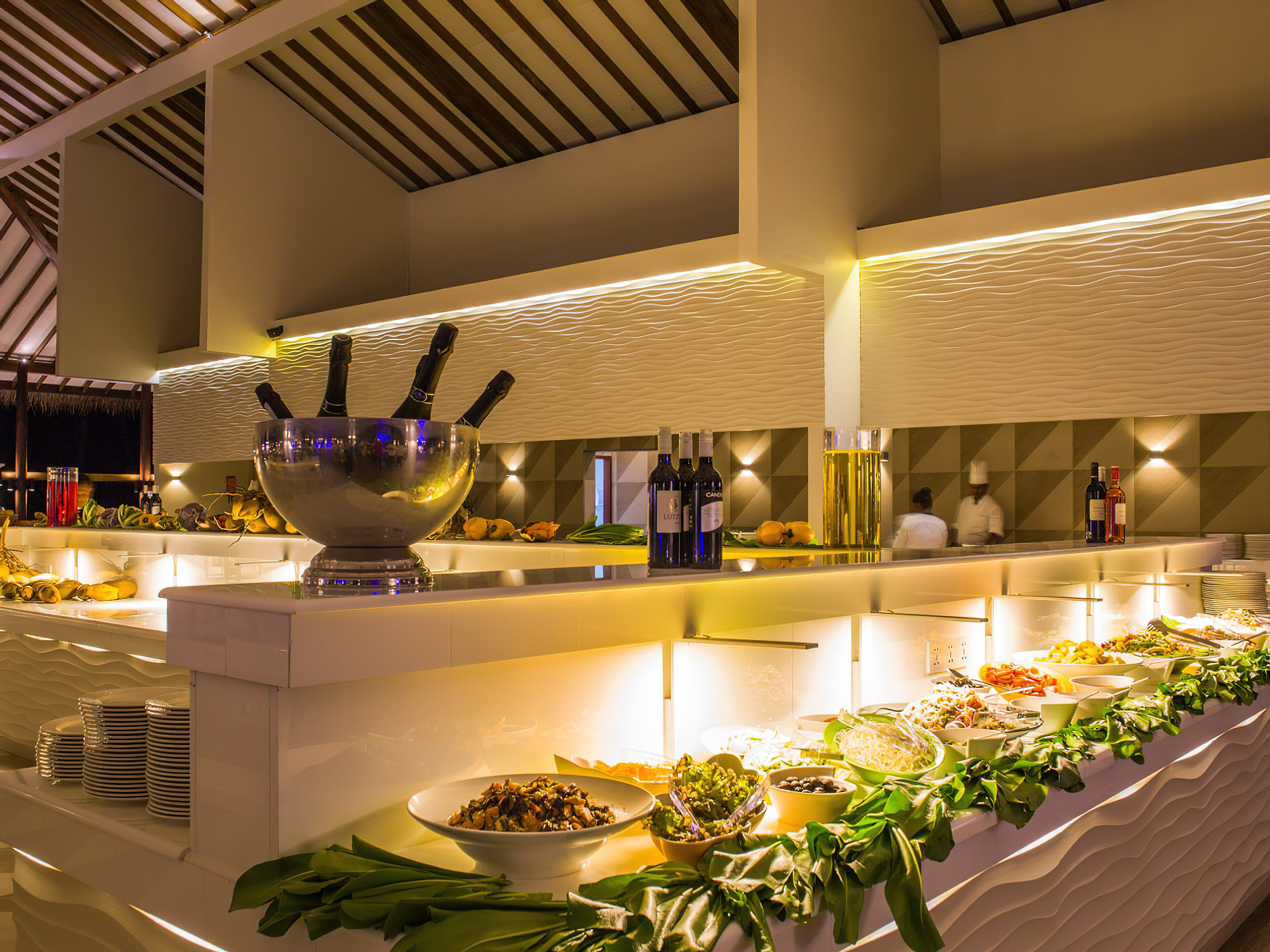 Cocoon Maldives Resort - Ookolhufinolhu, Lhaviyani Atoll, Maldives - Octopus Restaurant Night