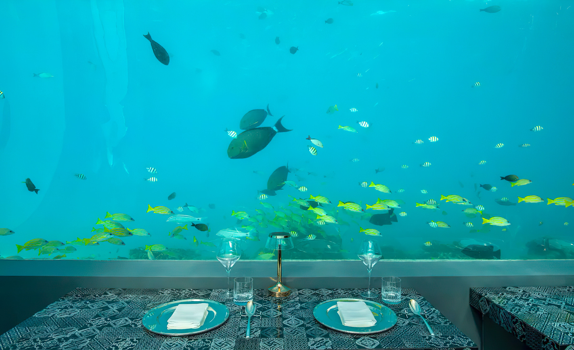 You & Me Maldives Resort – Uthurumaafaru, Raa Atoll, Maldives – H2O Underwater Restaurant by Andrea Berton