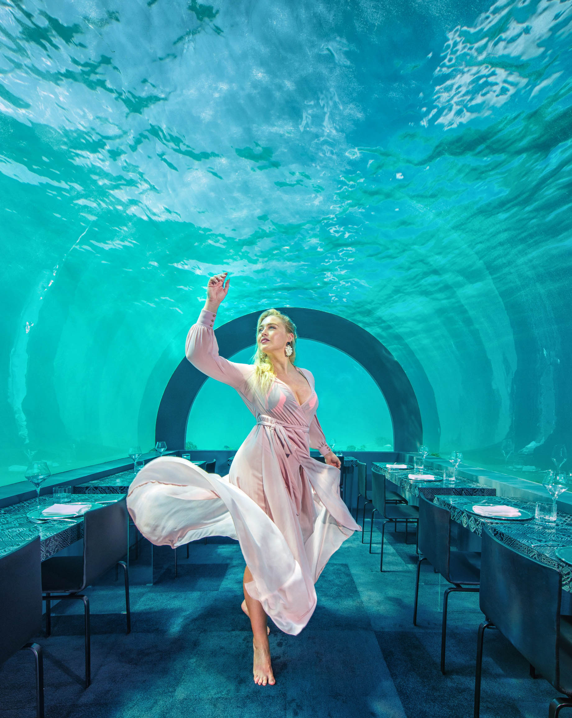 You & Me Maldives Resort - Uthurumaafaru, Raa Atoll, Maldives - H2O Underwater Restaurant by Andrea Berton