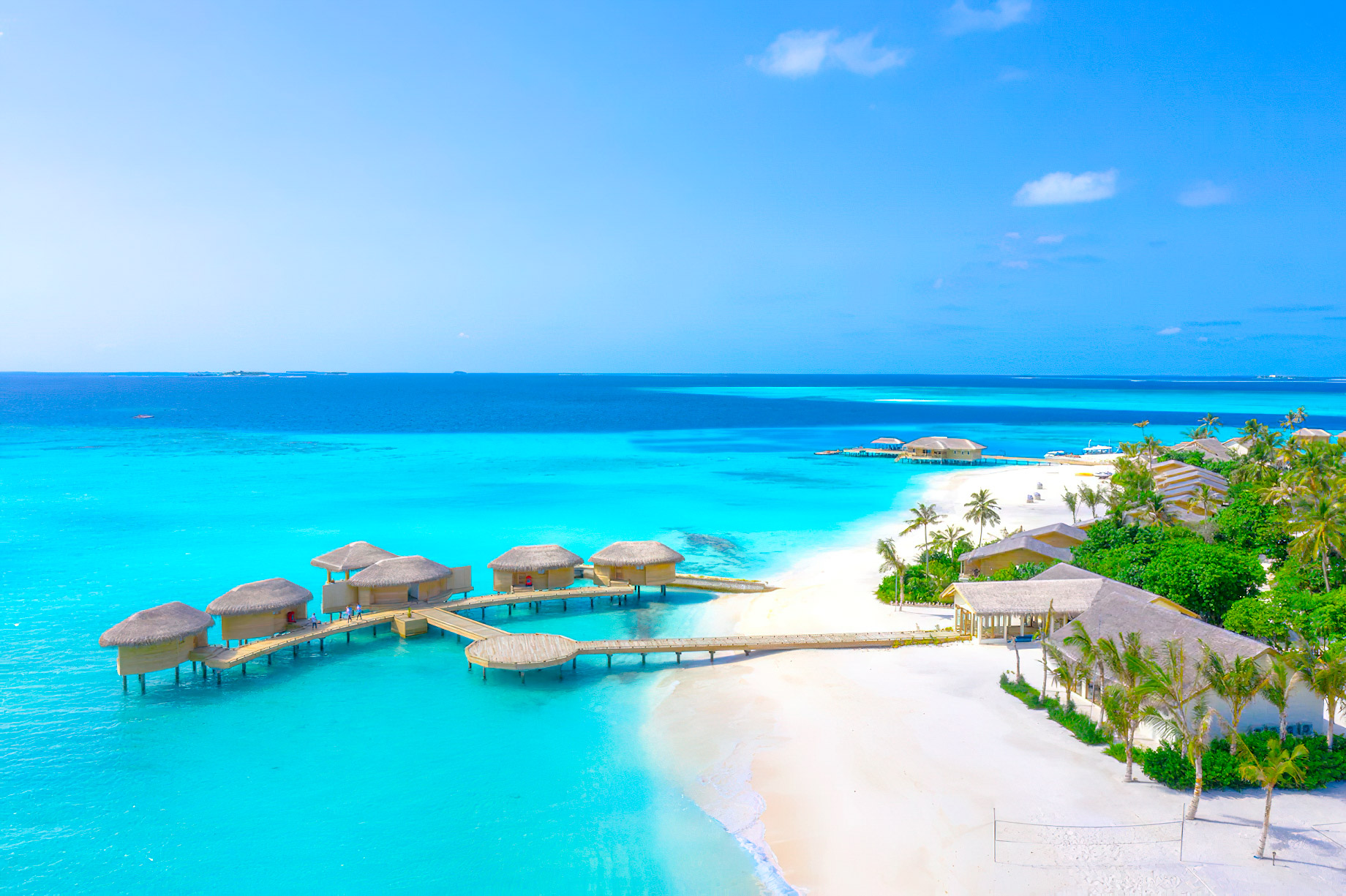You & Me Maldives Resort – Uthurumaafaru, Raa Atoll, Maldives – Elizabeth Arden Overwater Spa Aerial View