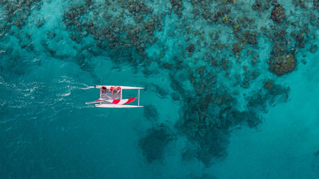 You & Me Maldives Resort - Uthurumaafaru, Raa Atoll, Maldives - Ocean Sailing Aerial View