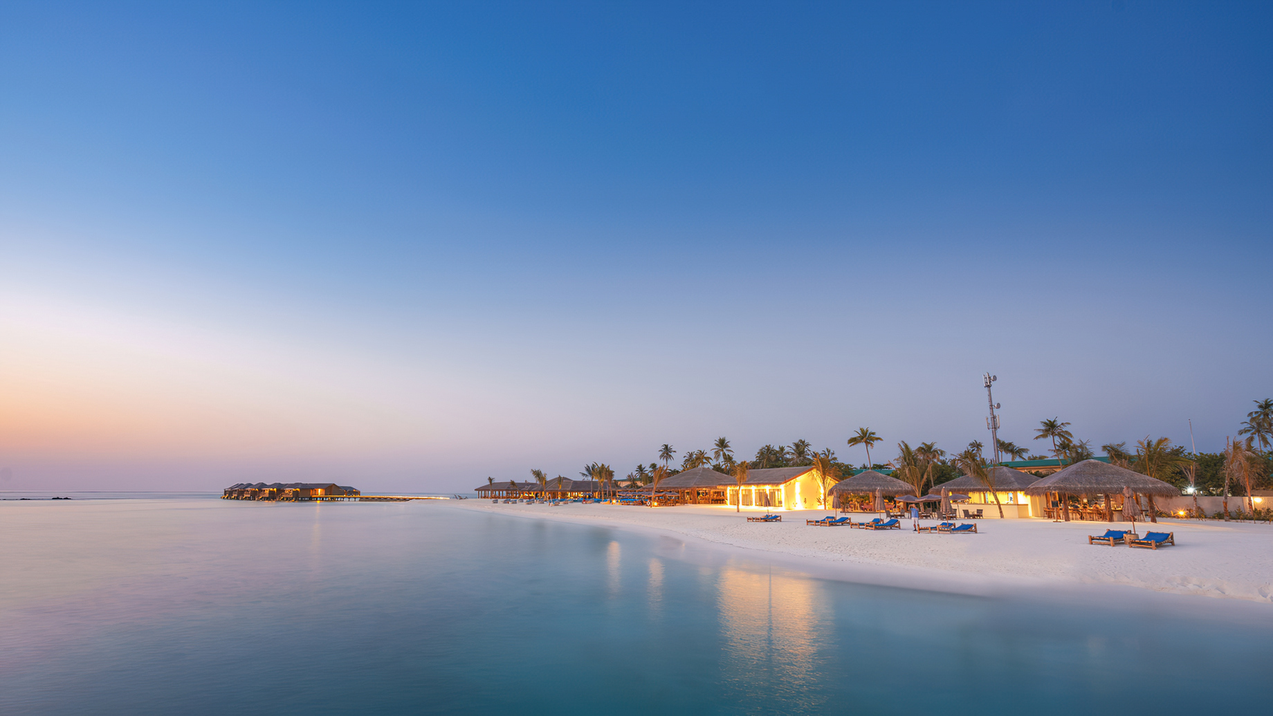 You & Me Maldives Resort – Uthurumaafaru, Raa Atoll, Maldives – Beach Dusk View