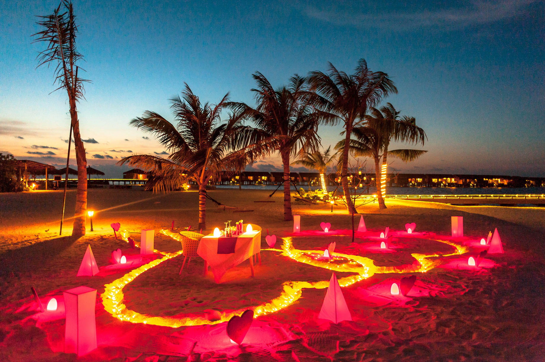 You & Me Maldives Resort – Uthurumaafaru, Raa Atoll, Maldives – Beach Private Dining Night