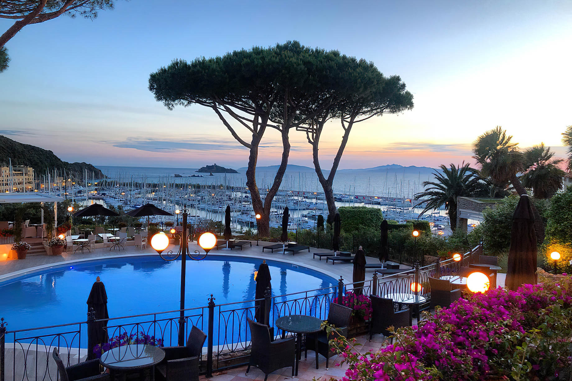 Baglioni Resort Cala del Porto Tuscany – Punta Ala, Italy – Pool Ocean View Sunset