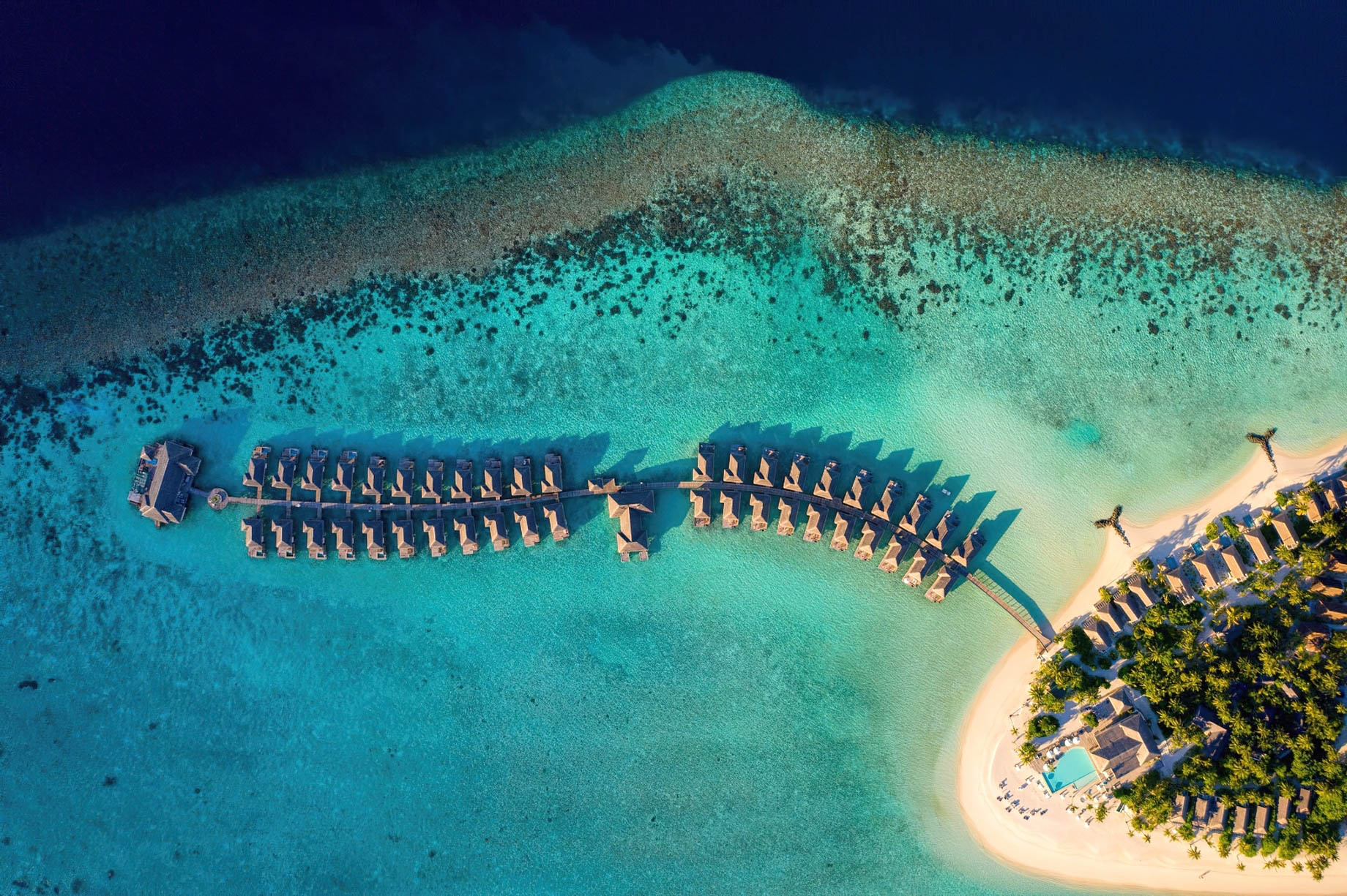 Baglioni Resort Maldives - Maagau Island, Rinbudhoo, Maldives - Overhead Aerial View