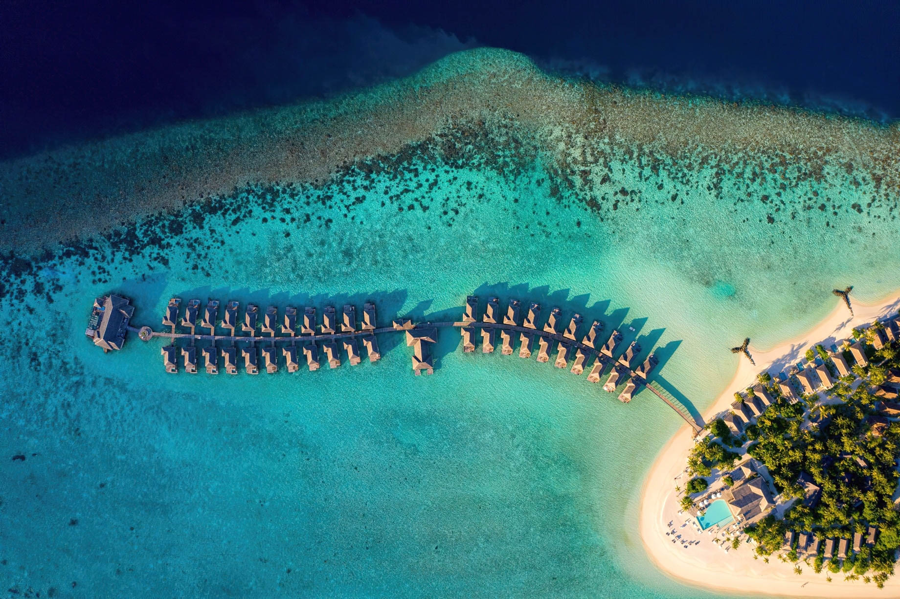 Baglioni Resort Maldives – Maagau Island, Rinbudhoo, Maldives – Overhead Aerial View