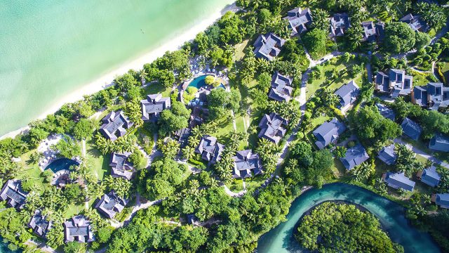 Constance Ephelia Resort - Port Launay, Mahe, Seychelles - Overhead Aerial View