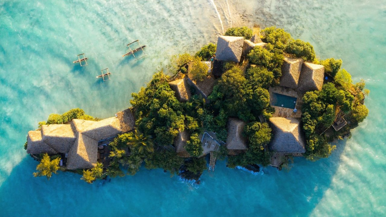 The Island Pongwe Lodge - Pongwe, Zanzibar, Tanzania - Overhead Aerial View