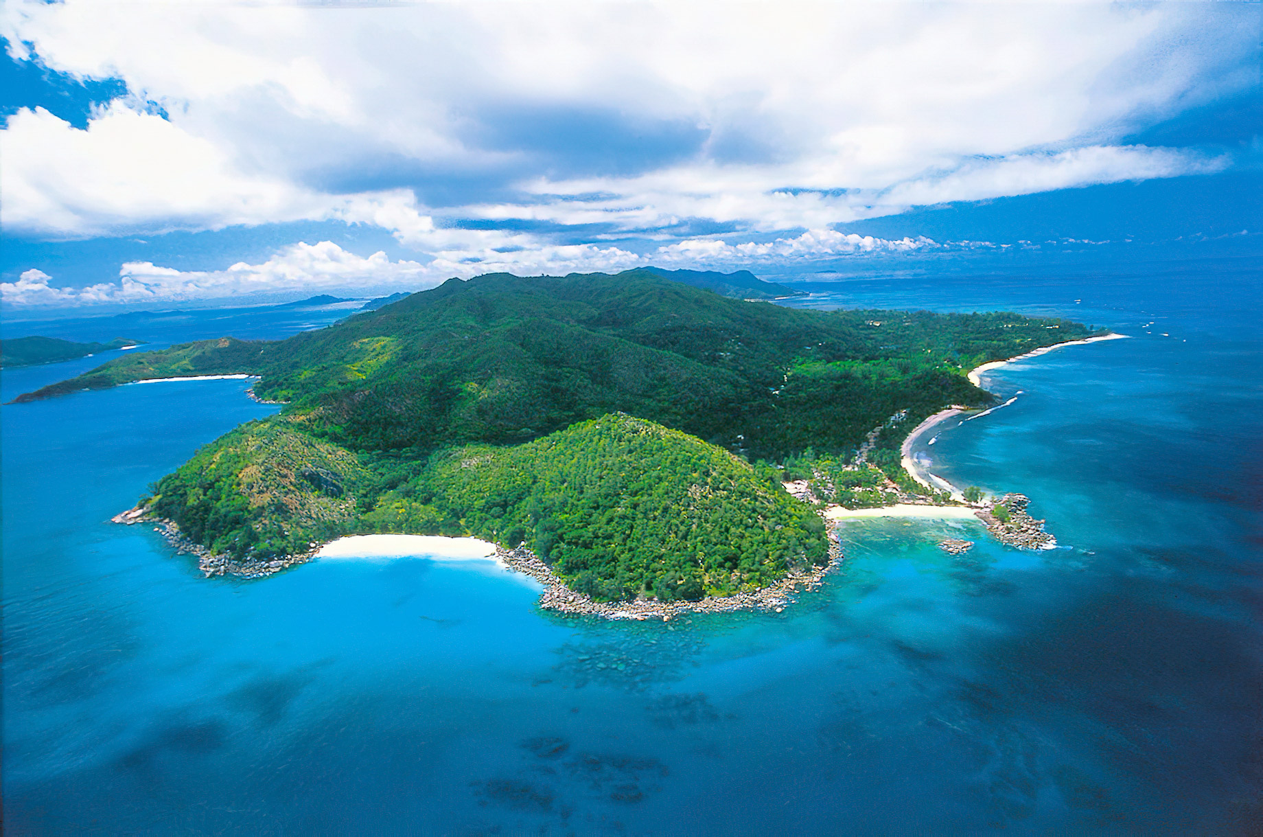 Constance Lemuria Resort – Praslin, Seychelles – Island Aerial View
