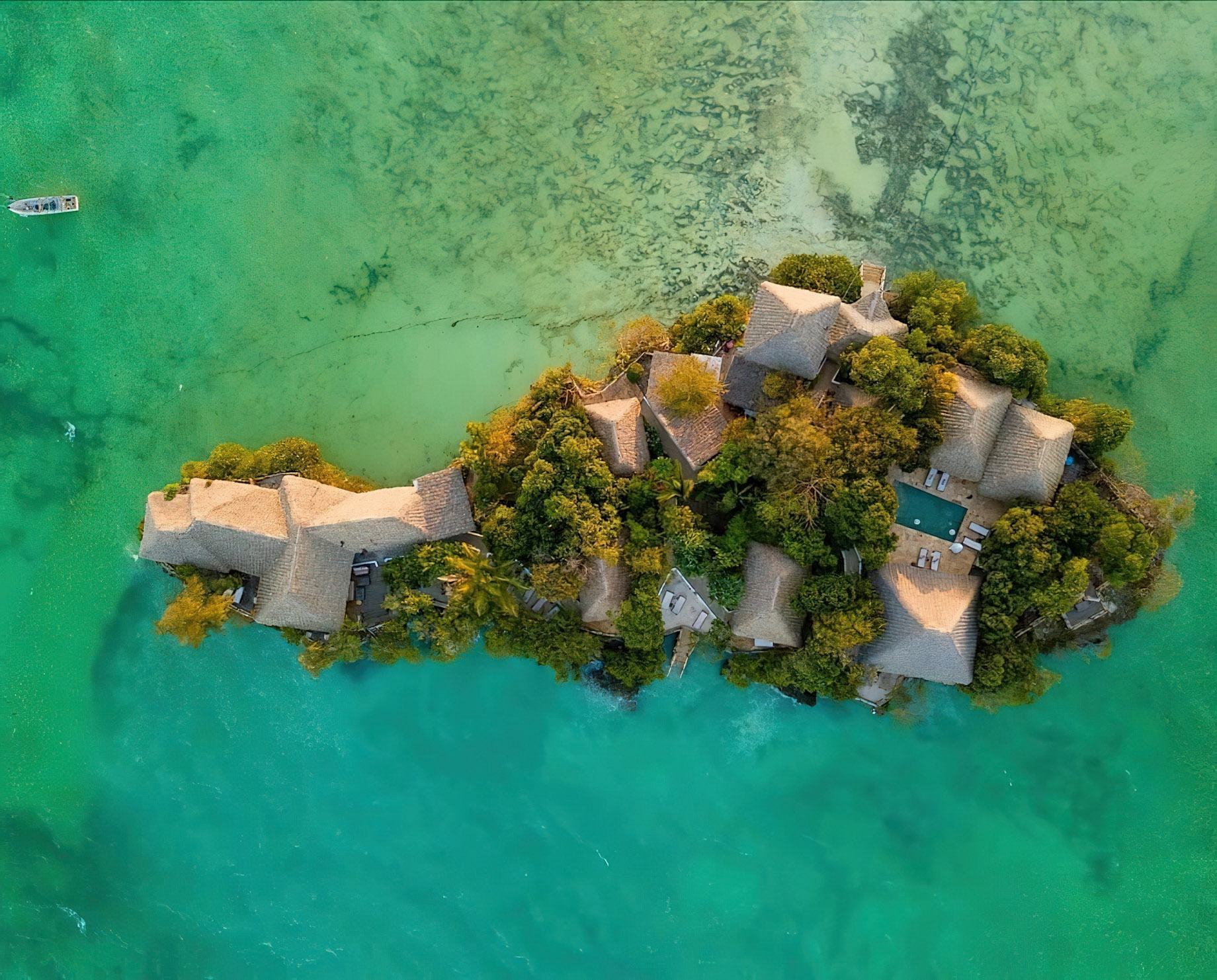 The Island Pongwe Lodge – Pongwe, Zanzibar, Tanzania – Overhead Aerial View