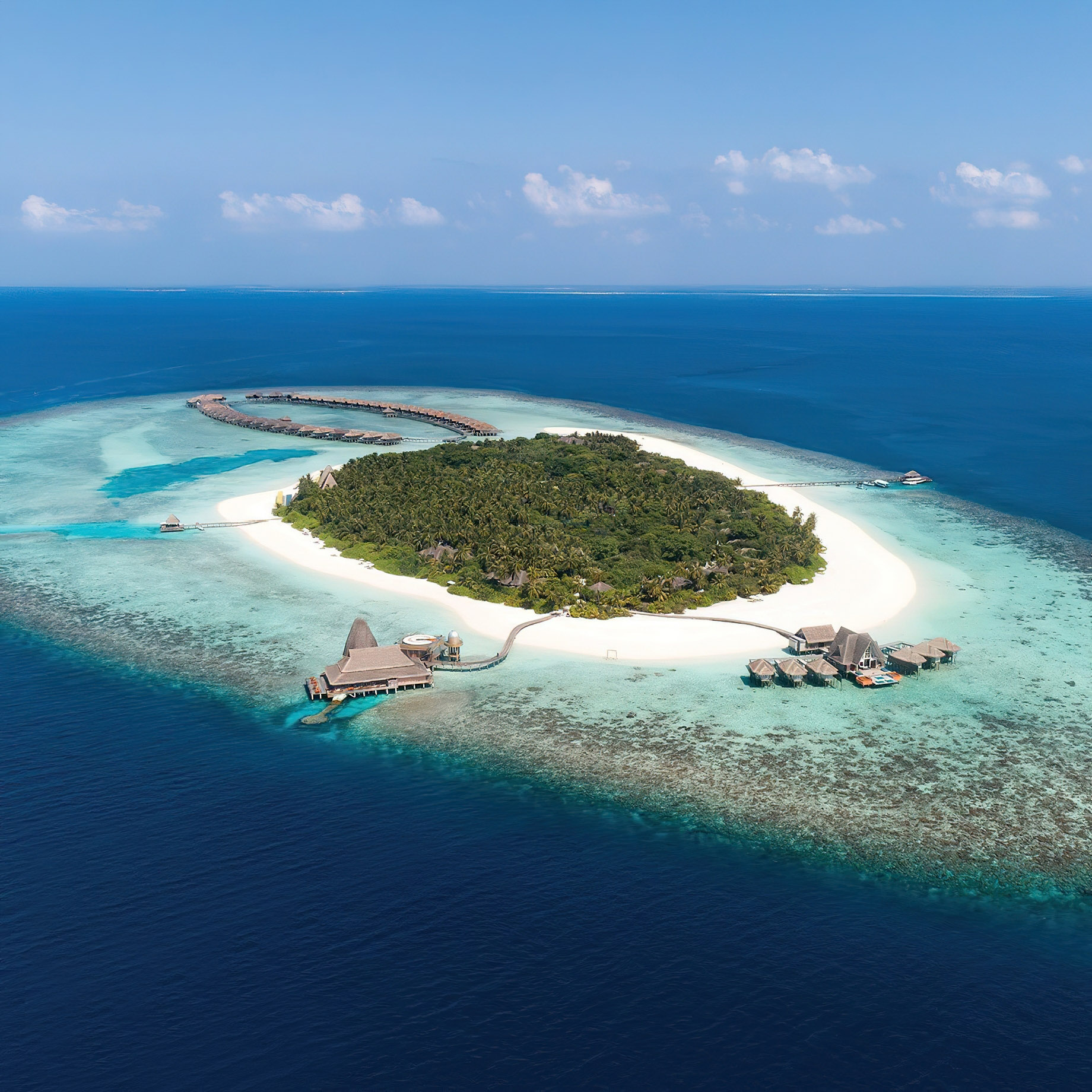 Anantara Kihavah Maldives Villas Resort - Baa Atoll, Maldives - Resort Aerial View