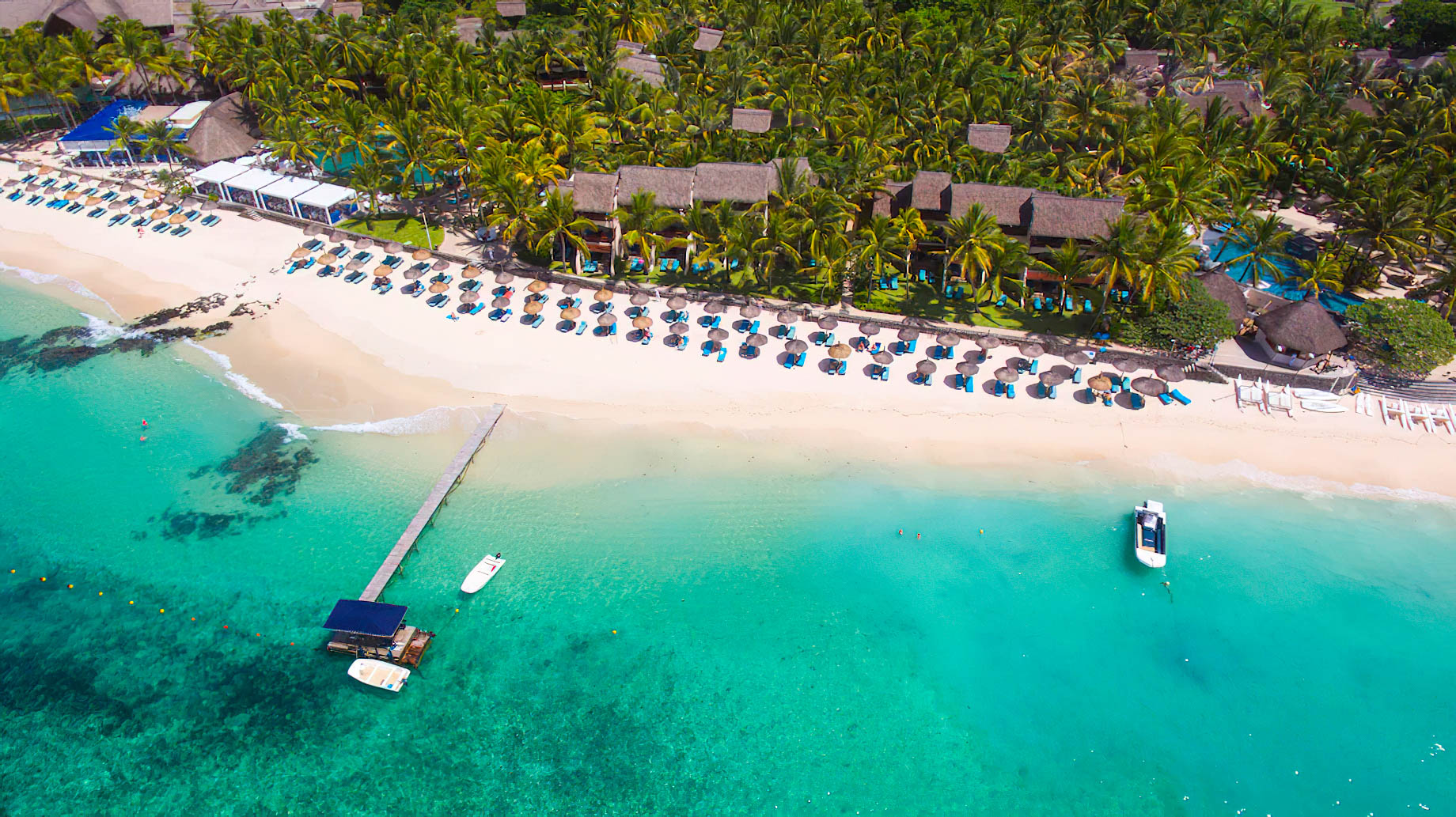 Constance Belle Mare Plage Resort – Mauritius – Beach View Aerial