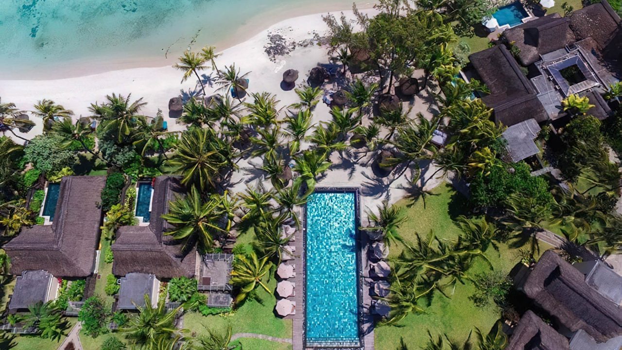 Constance Prince Maurice Resort - Mauritius - Pool Overhead Aerial View