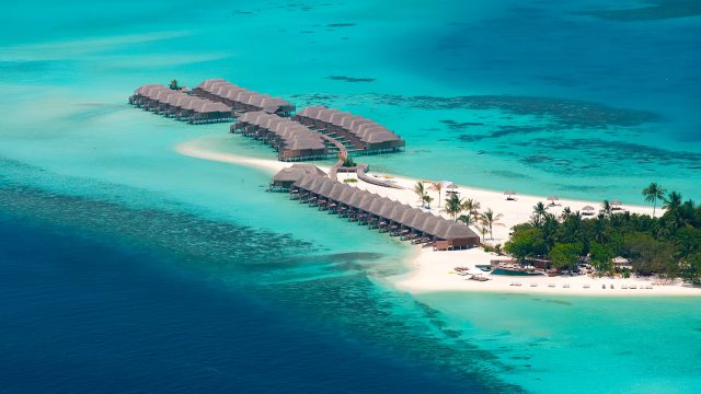 Constance Moofushi Resort - South Ari Atoll, Maldives - Overwater Villas Aerial View