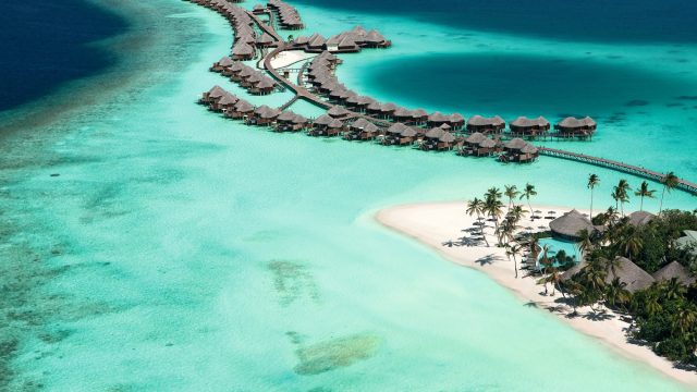 Constance Halaveli Resort - North Ari Atoll, Maldives - Overwater Villas Aerial View