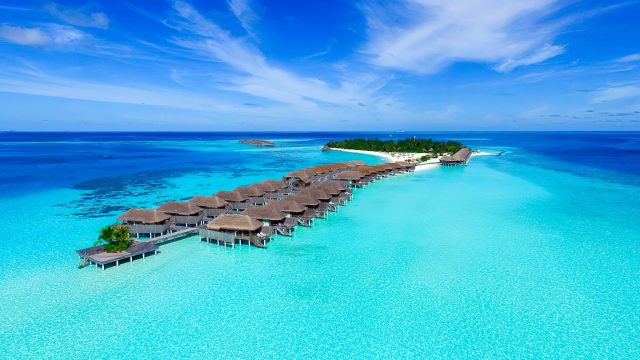Constance Moofushi Resort - South Ari Atoll, Maldives - Overwater Villas Aerial View