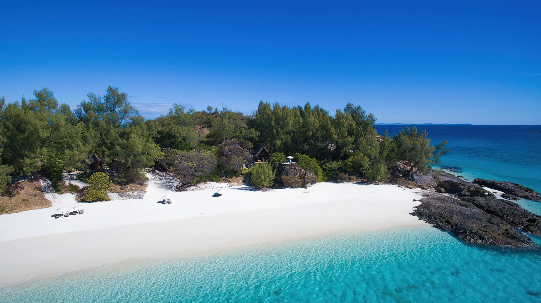 Constance Tsarabanjina Island Resort – Madagascar – White Sand Beach Aerial View