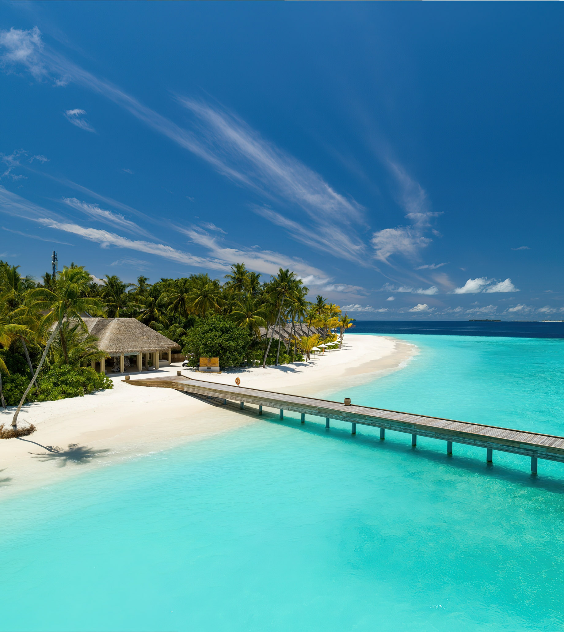 Baglioni Resort Maldives – Maagau Island, Rinbudhoo, Maldives – Arrival Jetty Aerial View