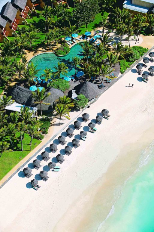 Constance Belle Mare Plage Resort - Mauritius - Beach and Pool View Aerial