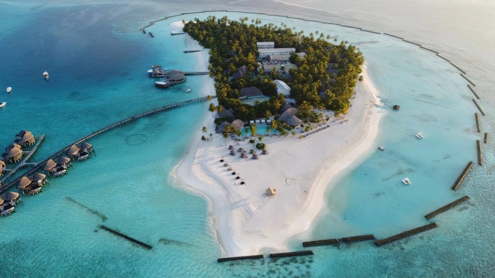 Constance Halaveli Resort - North Ari Atoll, Maldives - Private Island Aerial View
