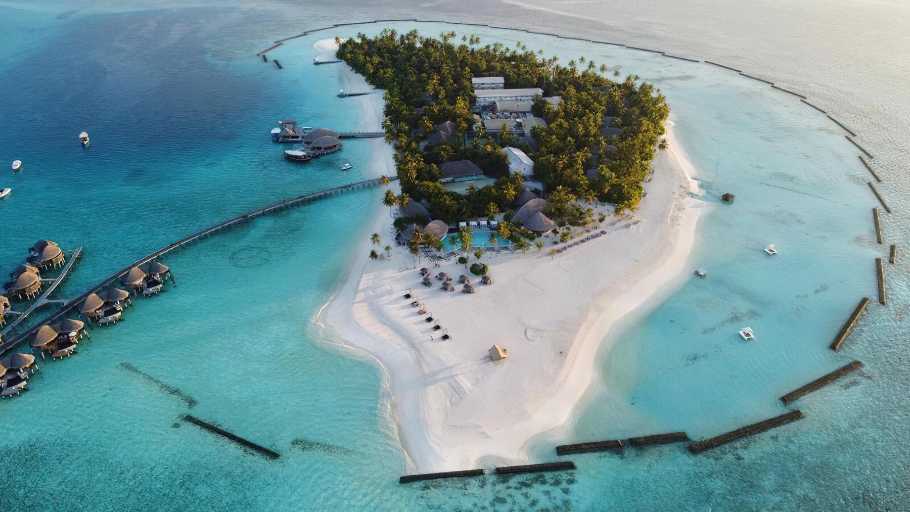 Constance Halaveli Resort – North Ari Atoll, Maldives – Private Island Aerial View