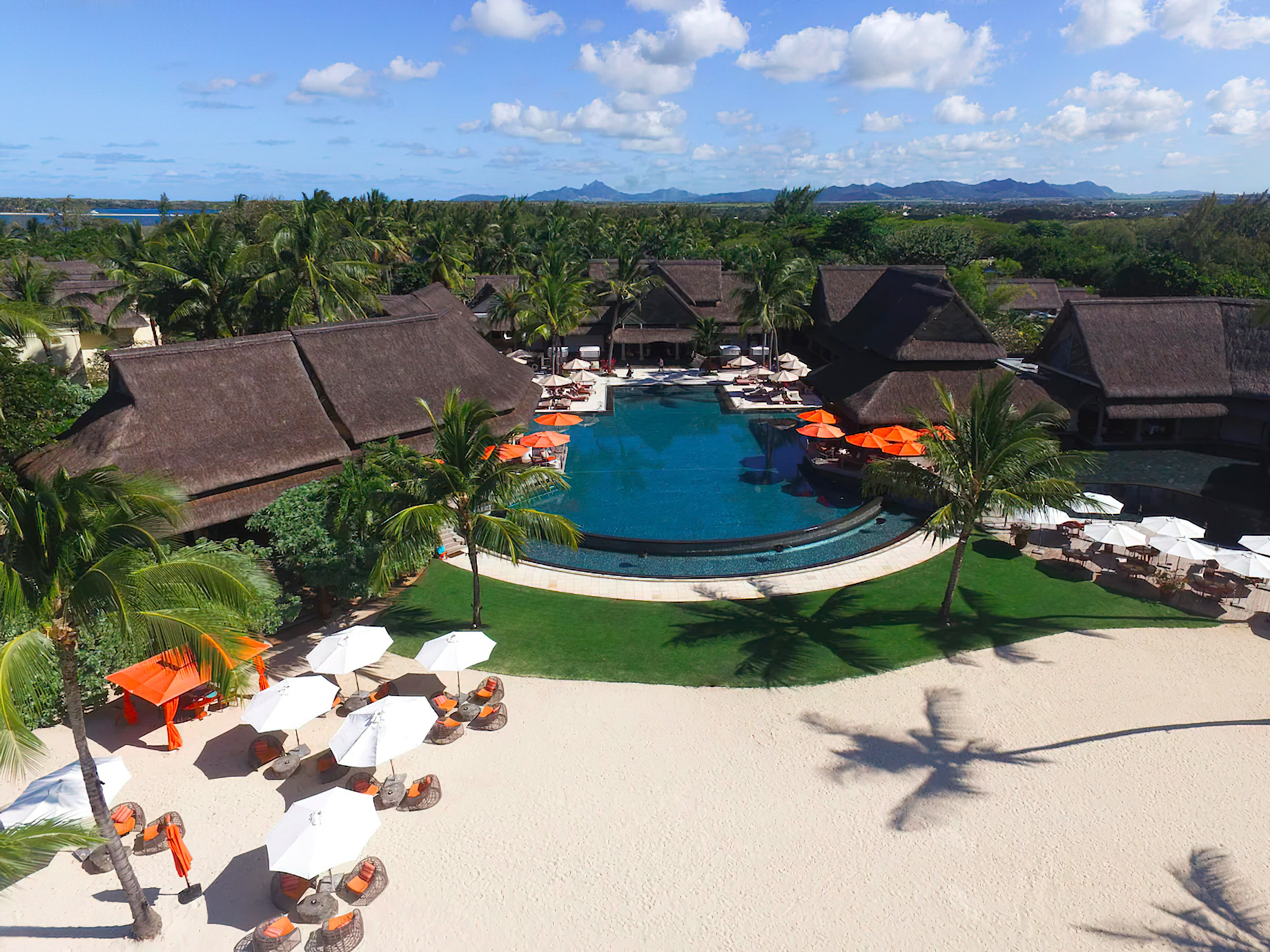 Constance Prince Maurice Resort – Mauritius – Pool Aerial View
