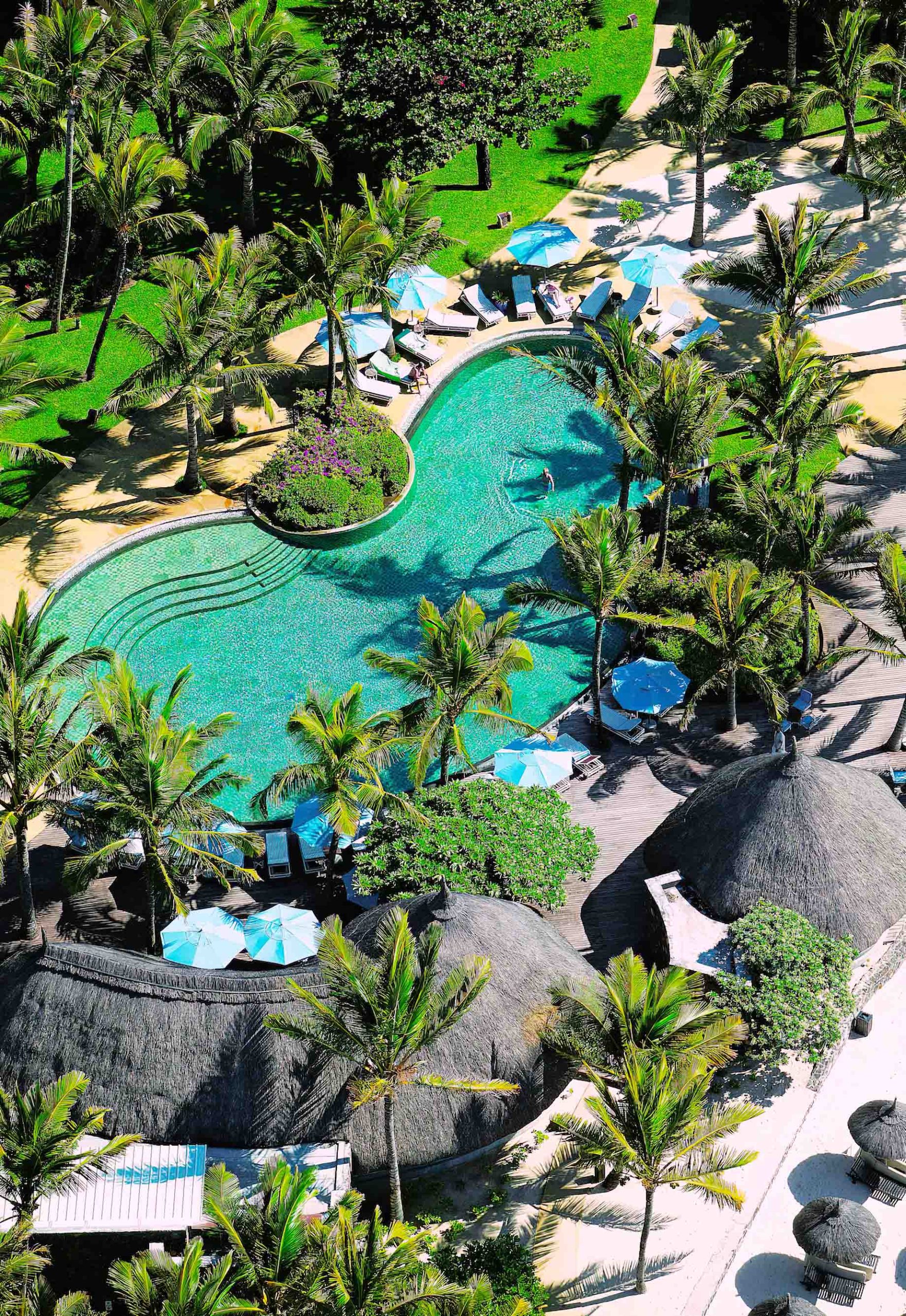 Constance Belle Mare Plage Resort – Mauritius – Pool View Aerial