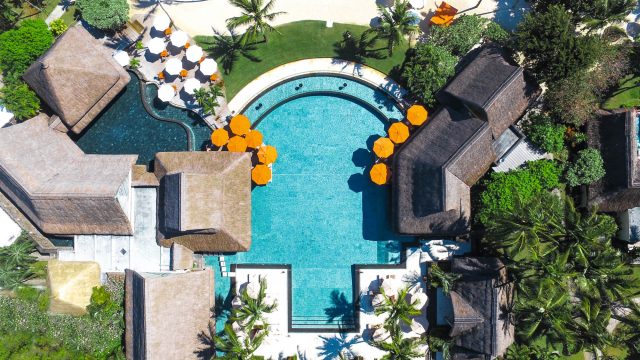 Constance Prince Maurice Resort - Mauritius - Pool Overhead Aerial View