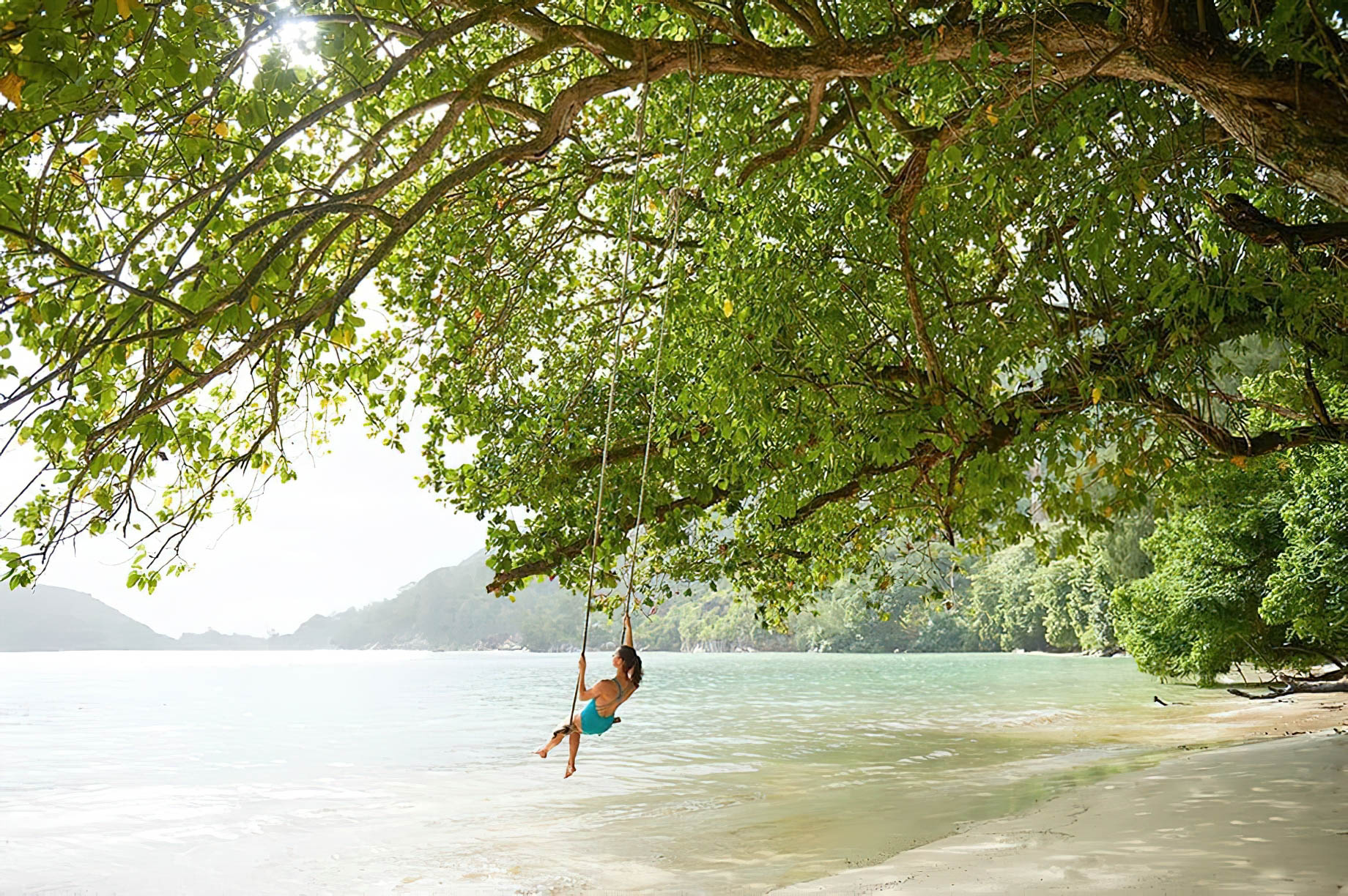 Constance Ephelia Resort - Port Launay, Mahe, Seychelles - Beach Tree Swing