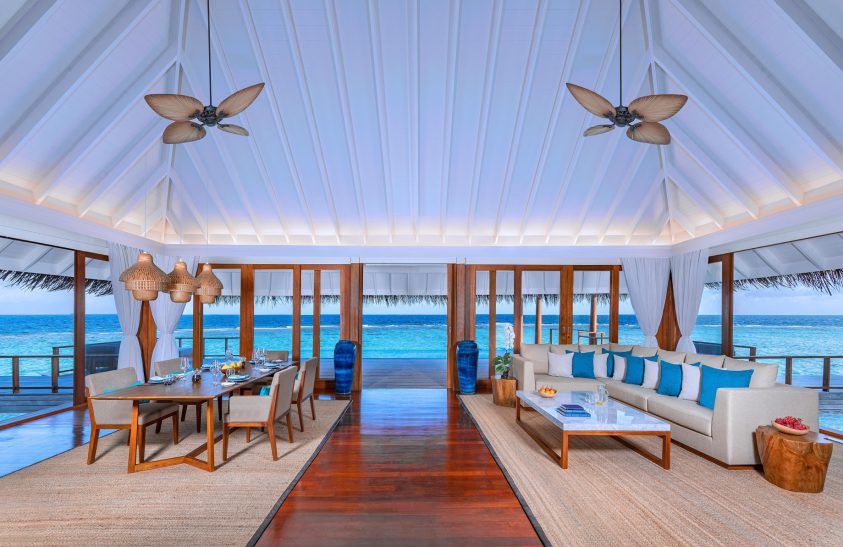 Anantara Kihavah Maldives Villas Resort - Baa Atoll, Maldives - Two Bedroom Sunset Over Water Pool Residence Interior Ocean View
