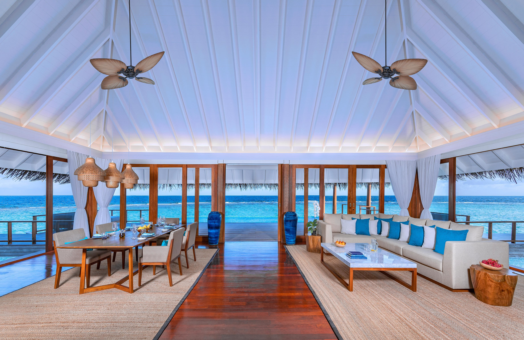 Anantara Kihavah Maldives Villas Resort – Baa Atoll, Maldives – Two Bedroom Sunset Over Water Pool Residence Interior Ocean View