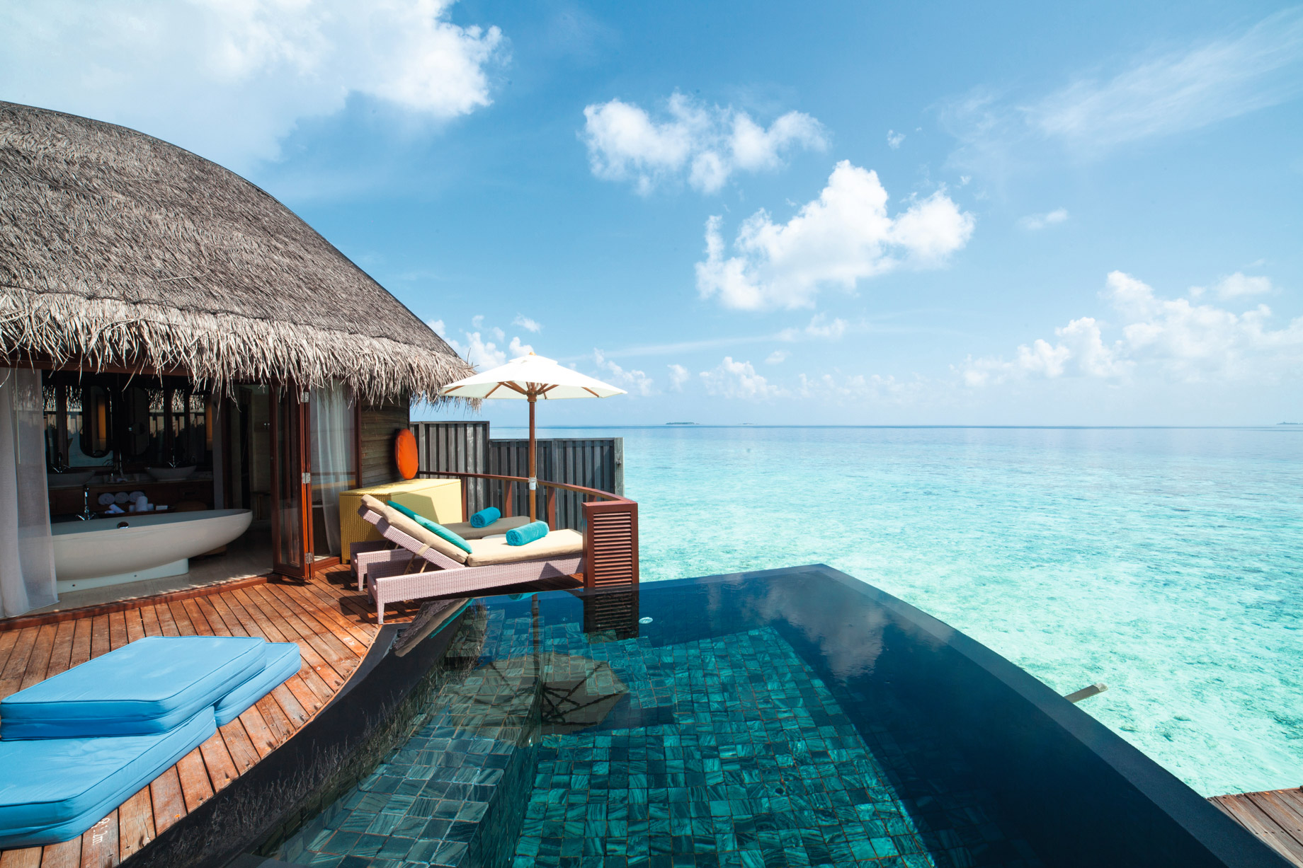Constance Halaveli Resort – North Ari Atoll, Maldives – Overwater Villa Pool Deck Ocean View