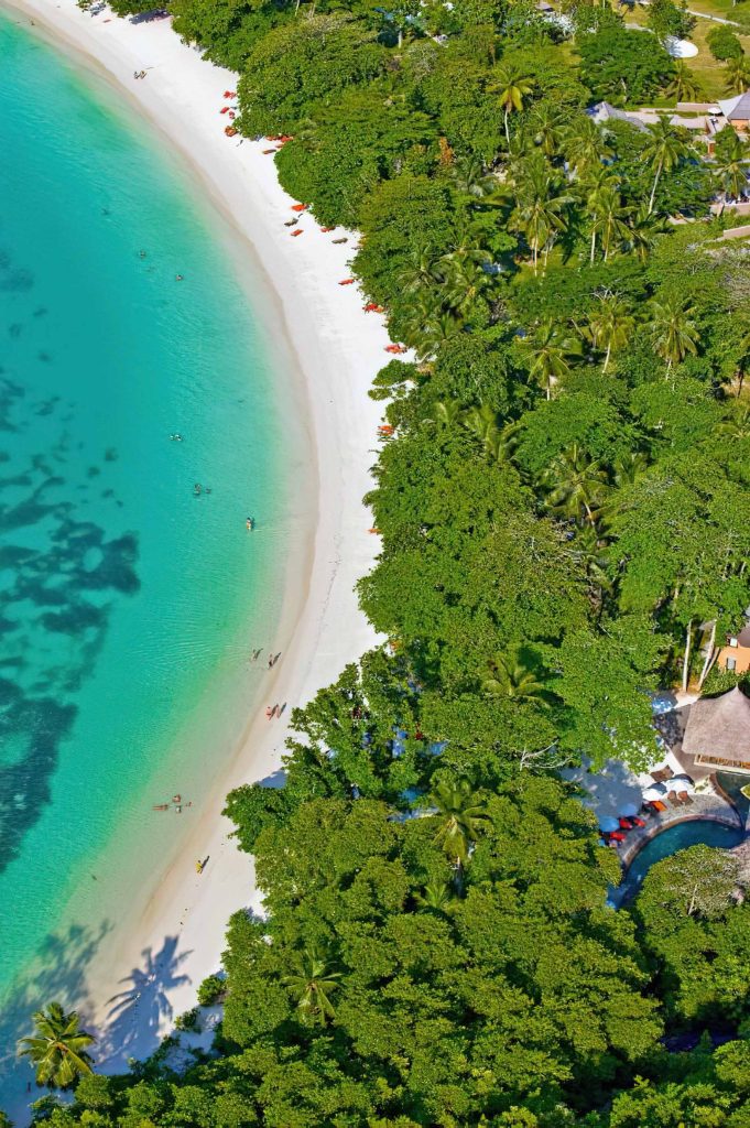 Constance Ephelia Resort - Port Launay, Mahe, Seychelles - Private Beach Aerial View