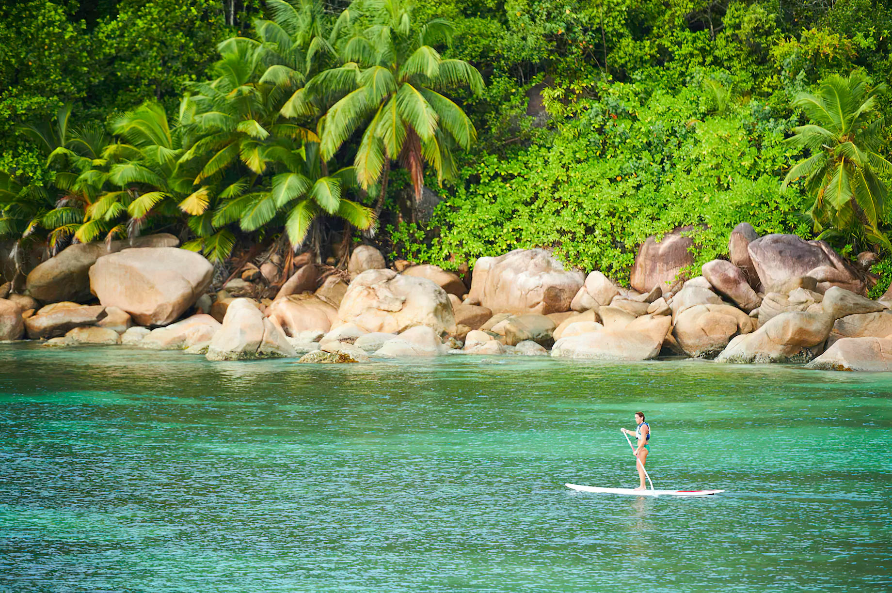 Constance Lemuria Resort – Praslin, Seychelles – Paddleboarding