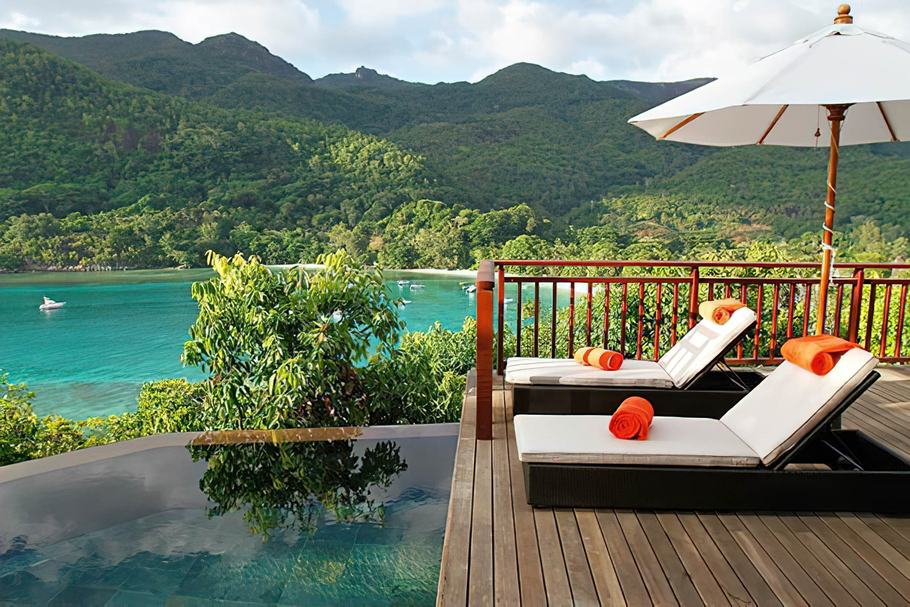 Constance Ephelia Resort – Port Launay, Mahe, Seychelles – Hillside Villa Deck Lounge Chairs