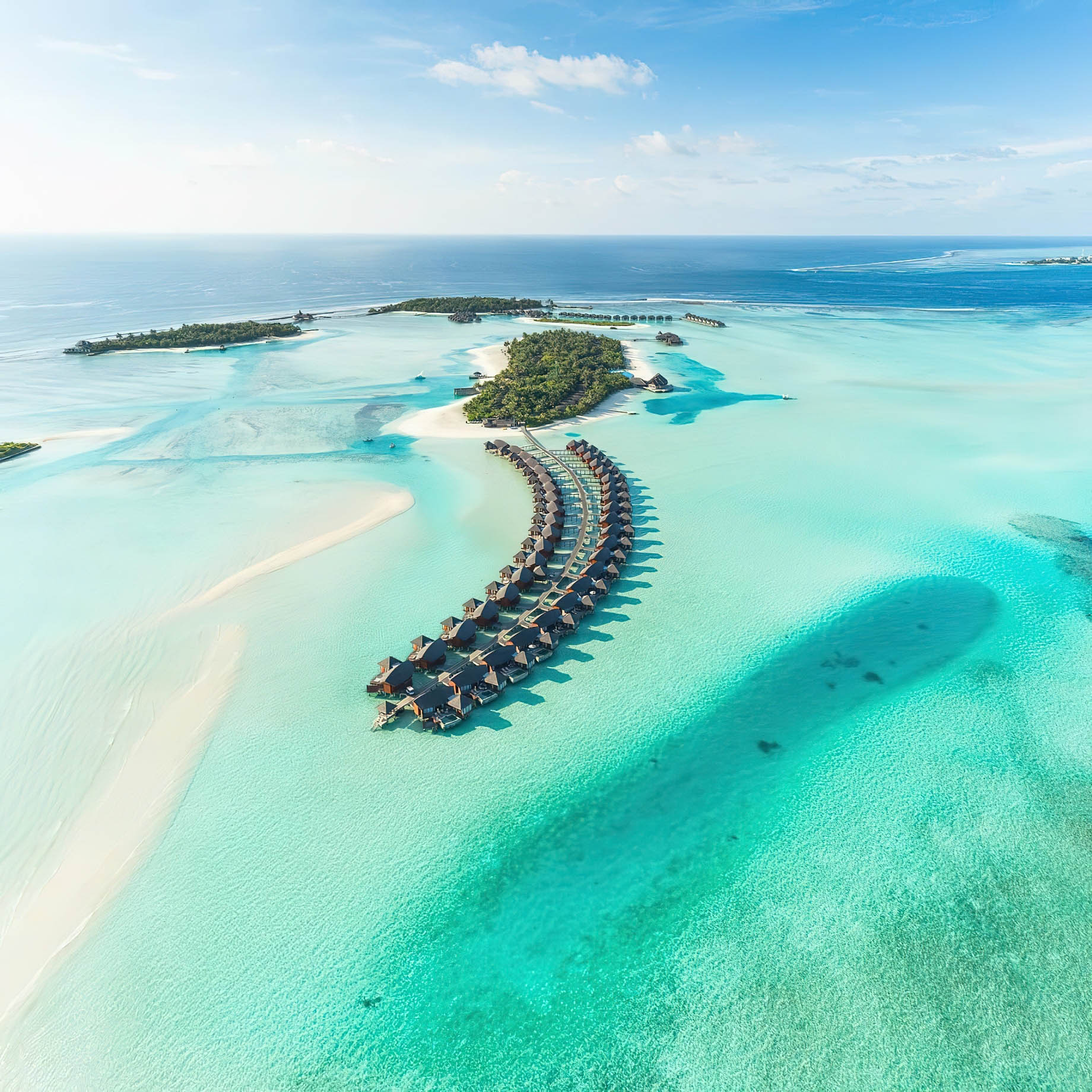 Anantara Thigu Maldives Resort - South Male Atoll, Maldives - Aerial View