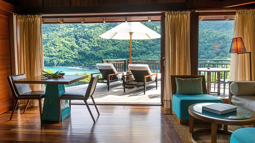 Constance Ephelia Resort - Port Launay, Mahe, Seychelles - Hillside Villa Interior Deck View