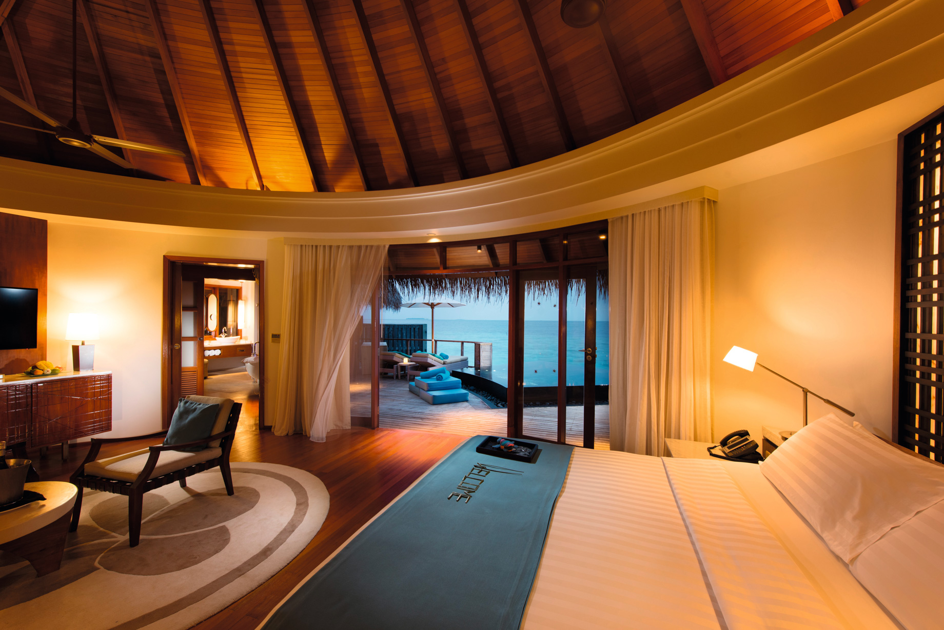 Constance Halaveli Resort – North Ari Atoll, Maldives – Overwater Villa Bedroom