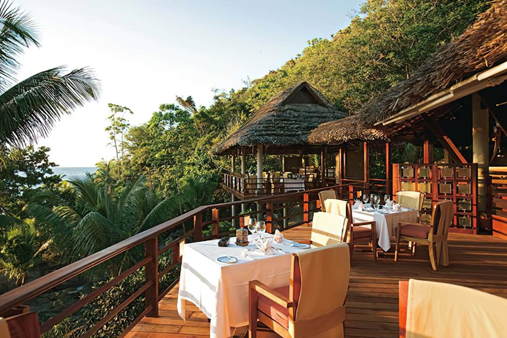 Constance Lemuria Resort - Praslin, Seychelles - Legend Restaurant Outdoor Dining