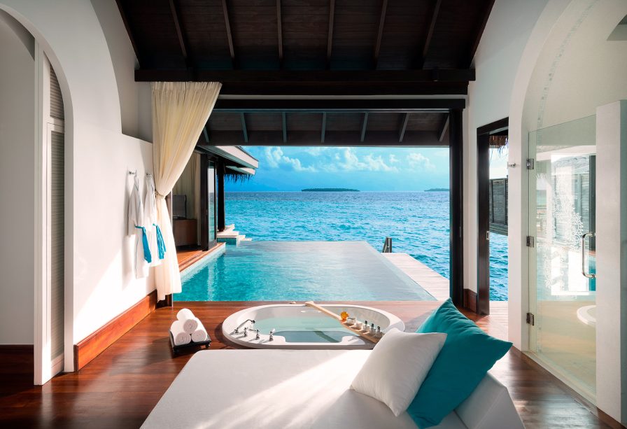 Anantara Kihavah Maldives Villas Resort - Baa Atoll, Maldives - Over Water Pool Villa Bathroom Ocean View