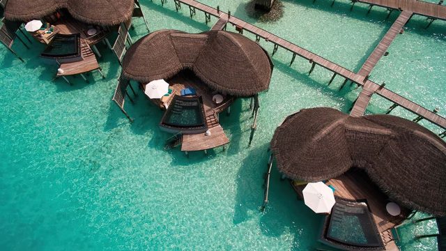 Constance Halaveli Resort - North Ari Atoll, Maldives - Overwater Villa Aerial View
