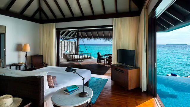 Anantara Kihavah Maldives Villas Resort - Baa Atoll, Maldives - Over Water Pool Villa Bedroom Ocean View