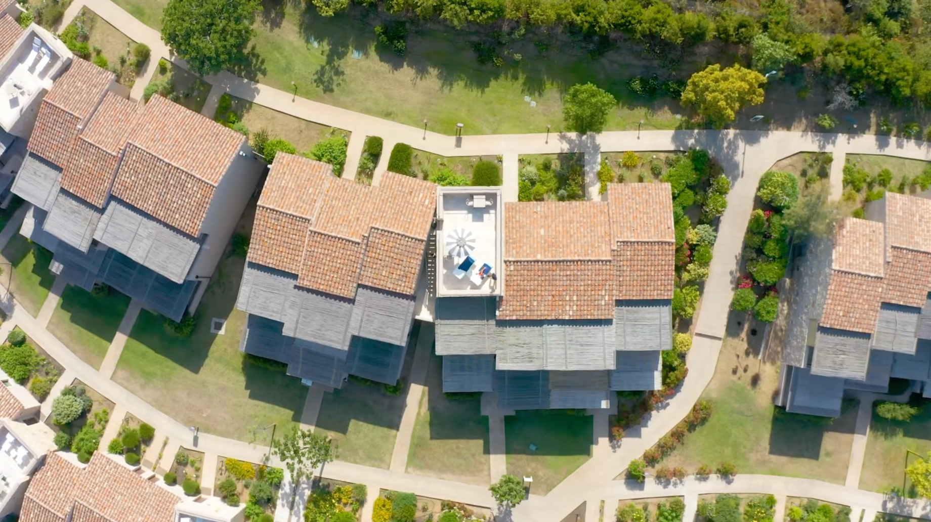 Baglioni Resort Sardinia – San Teodoro, Sardegna, Italy – Rooftop Deck Overhead Aerial View