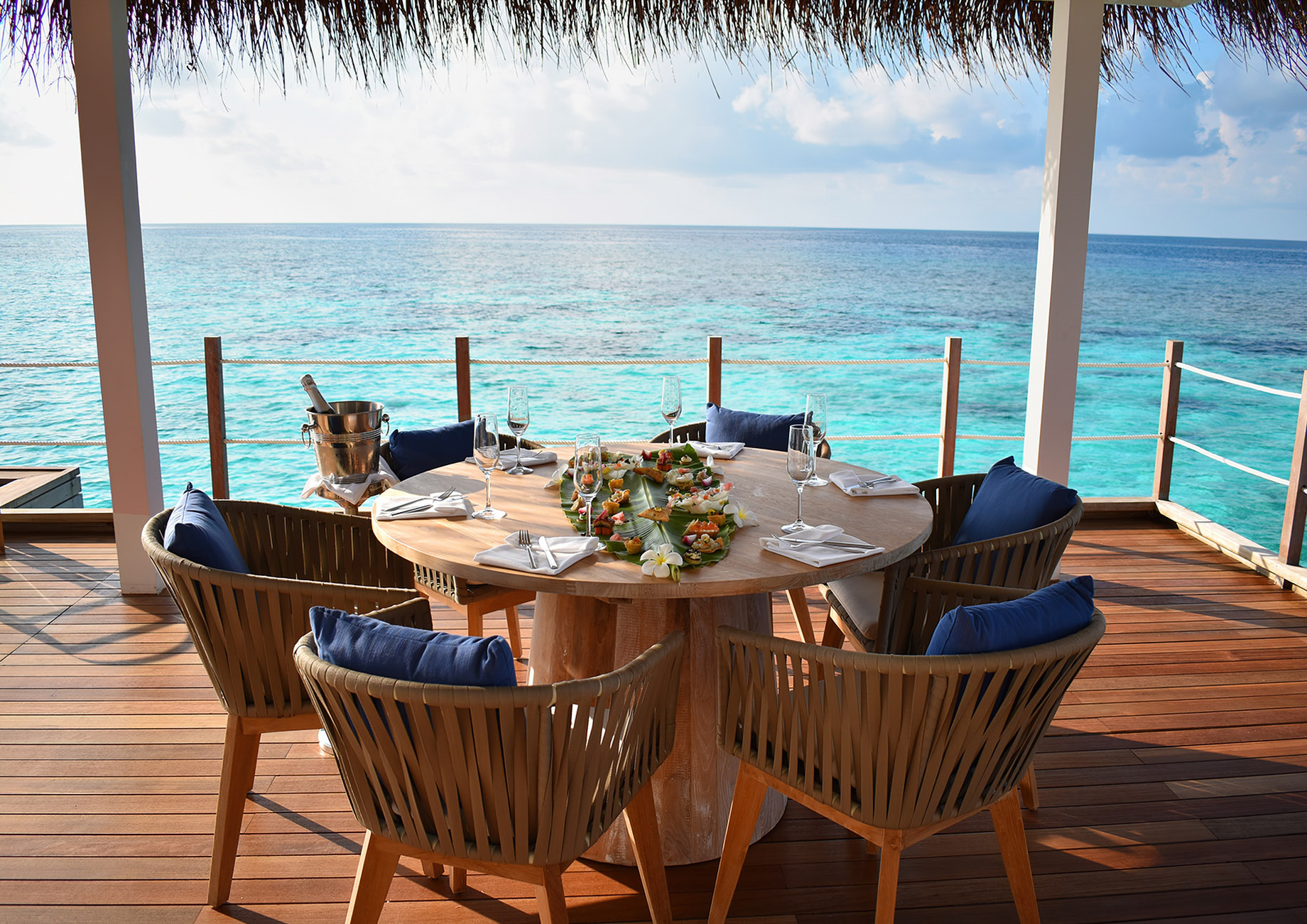 Baglioni Resort Maldives – Maagau Island, Rinbudhoo, Maldives – Presidential Water Villa Outdoor Dining