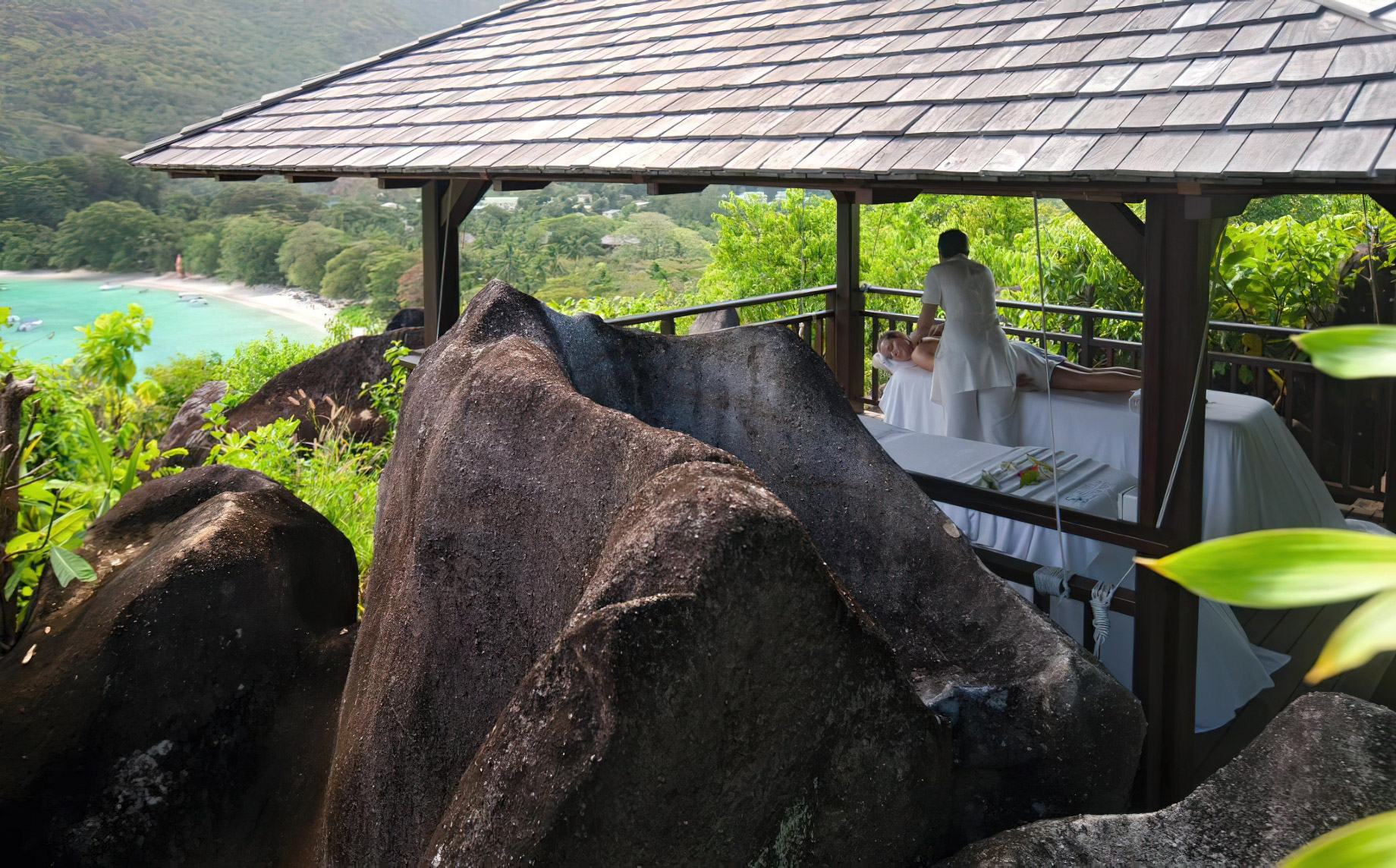 Constance Ephelia Resort – Port Launay, Mahe, Seychelles – Hillside Outdoor Massage Area