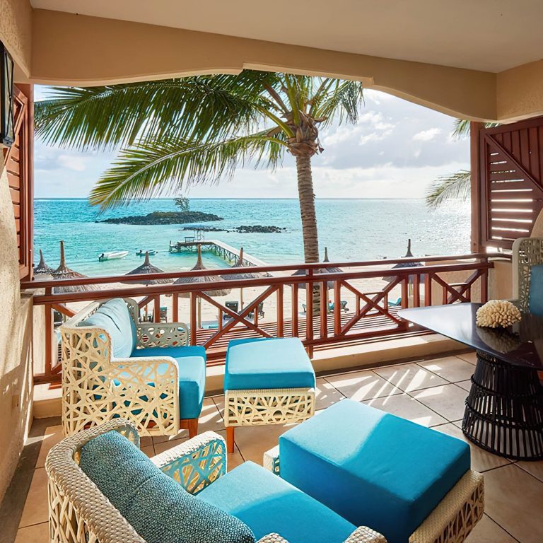 Constance Belle Mare Plage Resort – Mauritius – Junior Suite Beachfront Balcony View