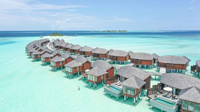Anantara Thigu Maldives Resort - South Male Atoll, Maldives - Overwater Villas Aerial View