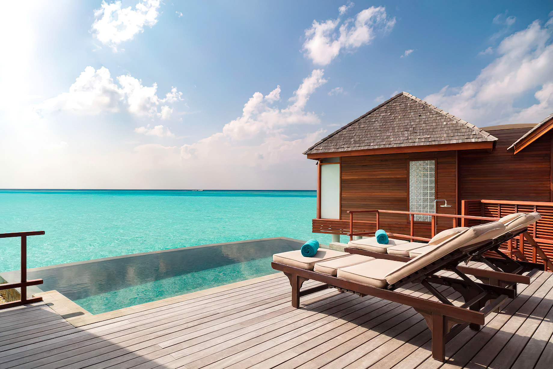 Anantara Thigu Maldives Resort - South Male Atoll, Maldives - Sunset Over Water Pool Suite Deck